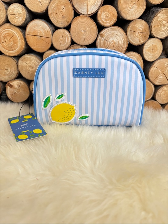 Dabney Lee Handbags - DABNEY LEE Makeup Case Lemon Stripe